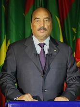 صورة الرئيس السابق محمد ولد عبد العزيز 